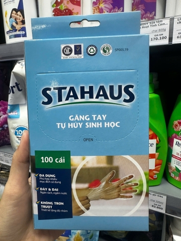 Găng tay tự hủy sinh học Stahaus - Hộp 100 cái