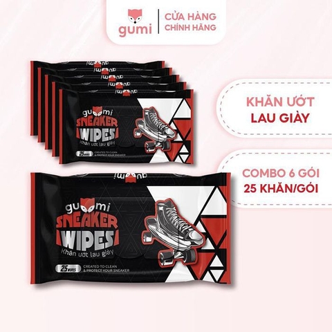 Khăn ướt lau giày gumi - Gói 25 tờ