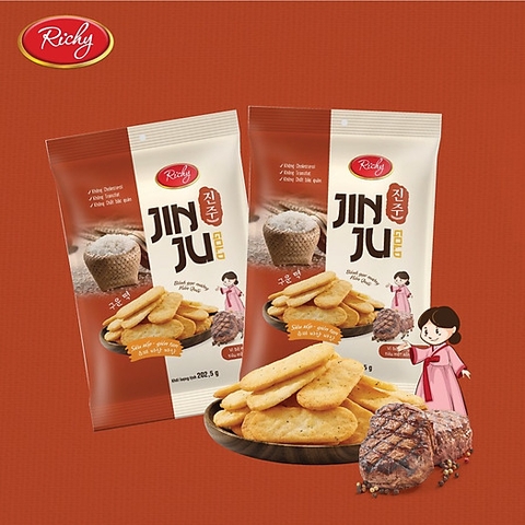 Bánh gạo Junju Bò - túi 16 gói
