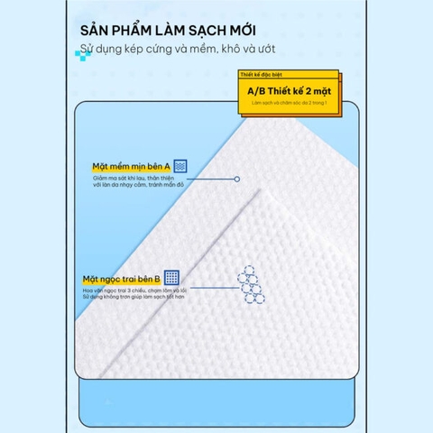 KHĂN MẶT KHÔ COTTON GUMI - GÓI 80 MIẾNG