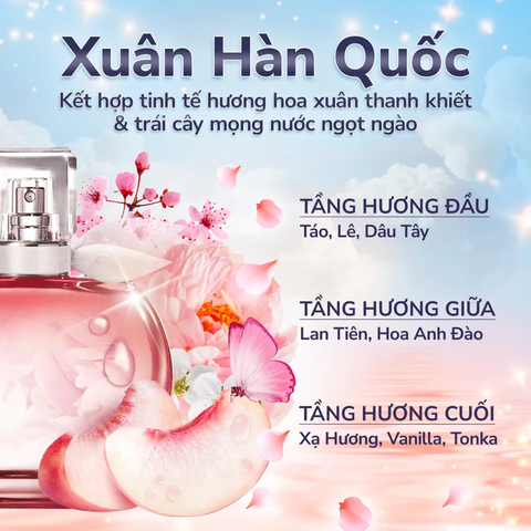 Downy Nước xả vải hương Korean Spring (xuân Hàn Quốc) - túi 3L