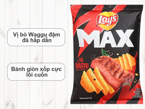 Bim bim Lay's MAX vị bò Wagyu - Gói 42g