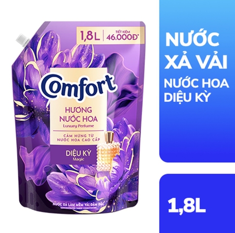 COMFORT Nước xả vải Hương Nước Hoa Thiên Nhiên Diệu Kỳ - Túi 1.8L