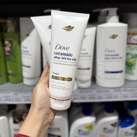 Dove Kem xả ceramide chuyên gia phục hồi hư tổn 1 phút - chai 170g