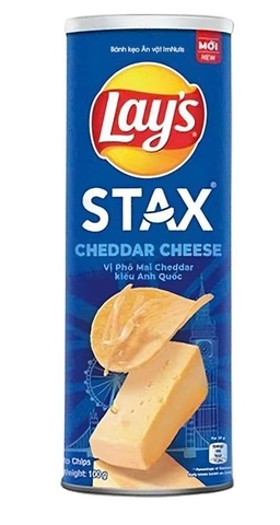 Bim bim Lay's STAX vị phô mai cheddar - Hộp 100g