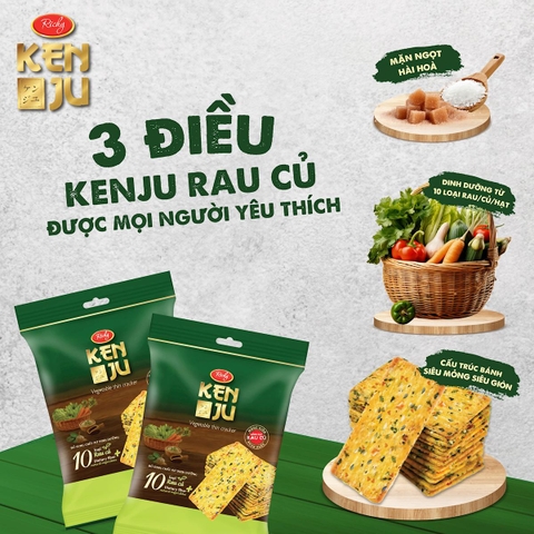 Bánh Kenju rau củ Richy - Túi 192g