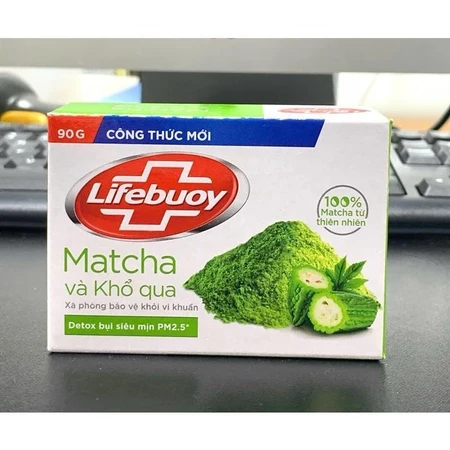 Lifebouy xà phòng tắm matcha khổ qua - bánh 90g