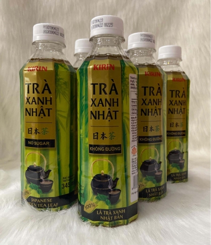 Trà xanh Nhật Kirin không đường - Chai 345ml