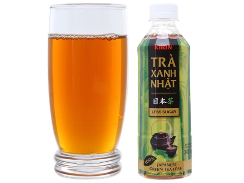 Trà xanh Nhật Kirin ít đường - Chai 345ml
