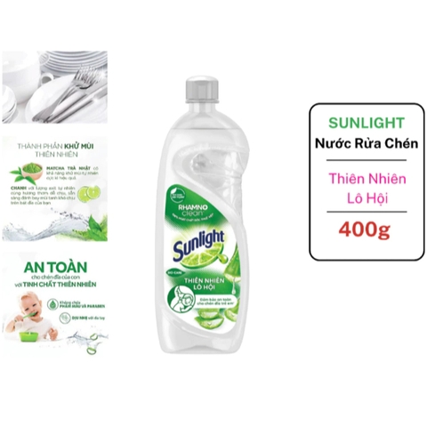 SUNLIGHT Nước rửa chén Thiên Nhiên Lô Hội - Chai 400g
