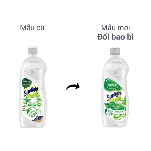 SUNLIGHT Nước rửa chén Thiên Nhiên Lô Hội - Chai 400g