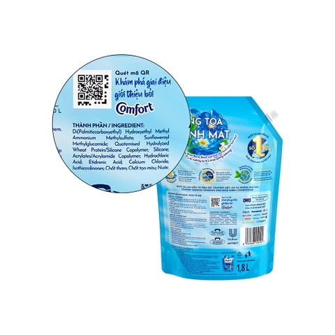 COMFORT nước xả Đậm Đặc 1 Lần Xả Hương Ban Mai - Túi 1,8L