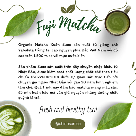 Bột Trà Xanh Matcha Fuji Vụ Xuân - Túi 50g