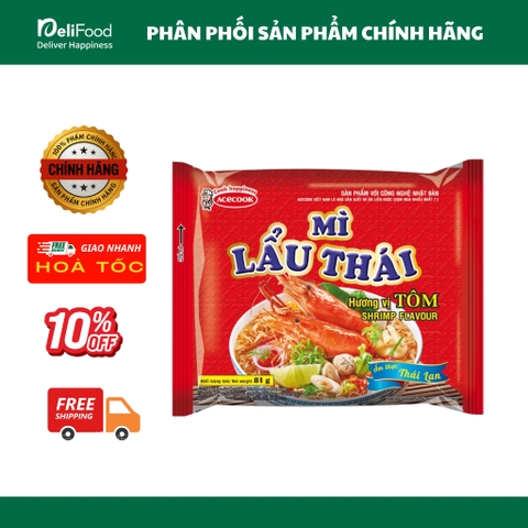 Mì lẩu Thái Acecook hương vị Tôm - gói 81g