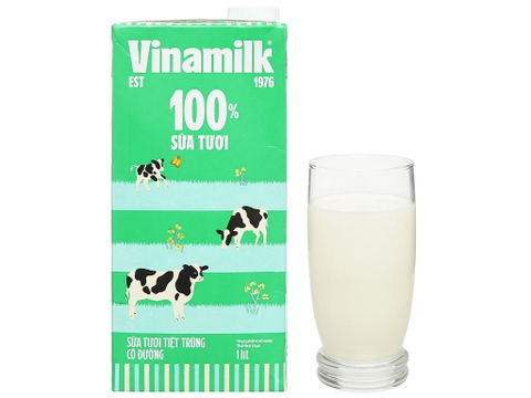 SỮA TƯƠI VINAMILK 100% CÓ ĐƯỜNG - 1 Lít