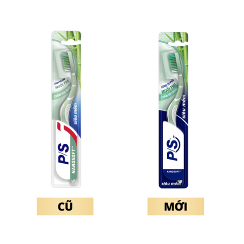 P/S bàn chải đánh răng lông tơ phủ muối tre chăm sóc nướu - Cái