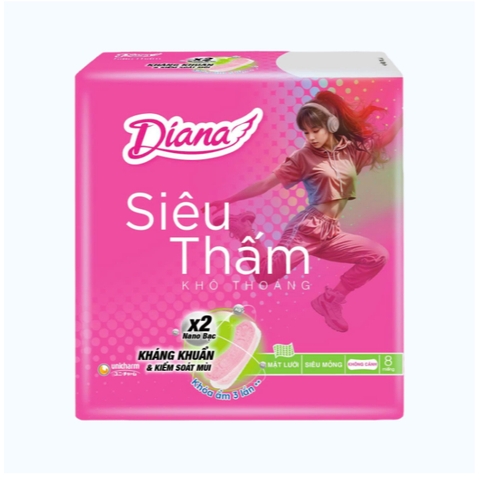 Băng vệ sinh Diana siêu mỏng không cánh - 8 miếng