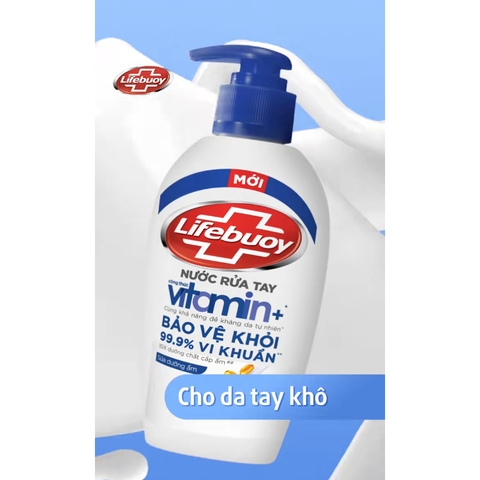 LIFEBUOY nước rửa tay sữa dưỡng ẩm - chai 180g