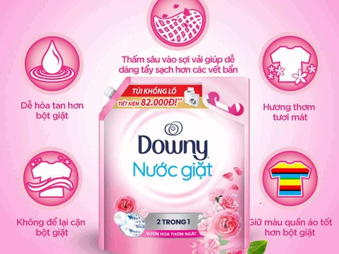 Downy Nước Giặt vườn hoa thơm ngát - túi 2,65Kg