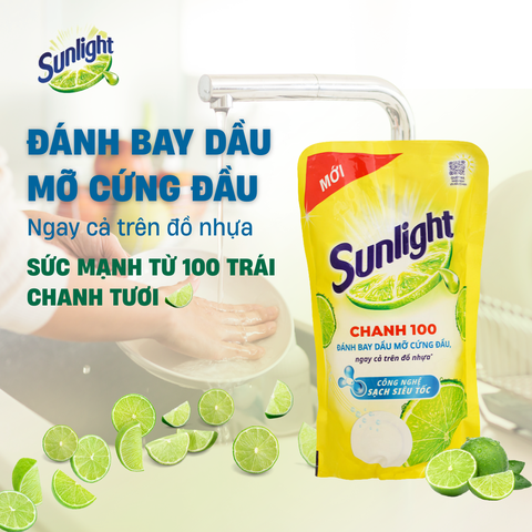 Nước rửa chén SUNLIGHT Chanh mới - túi 750g