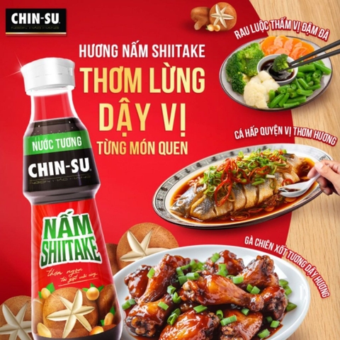 Nước tương Nấm Shiitake Chinsu - chai 500ml