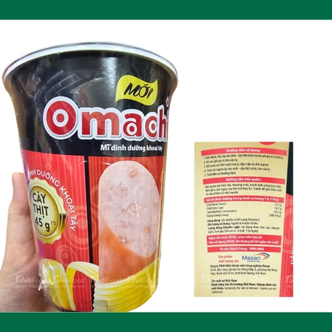 Mì ly Omachi xốt bò hầm có cây thịt - Ly 113g