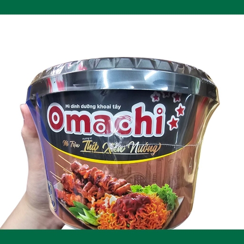 Mì trộn Omachi vị Thịt xiên nướng - Tô 104g