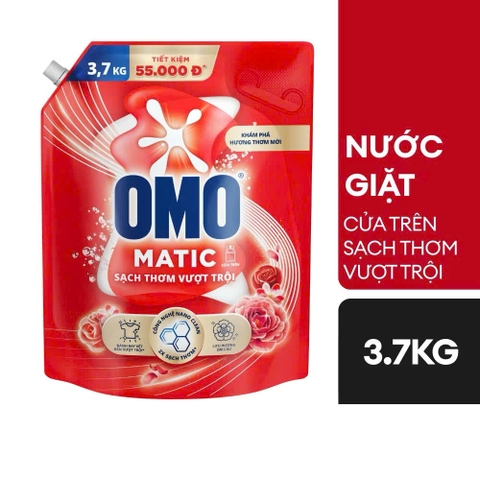 OMO nước giặt Matic sạch thơm vượt trội - túi 3,7kg
