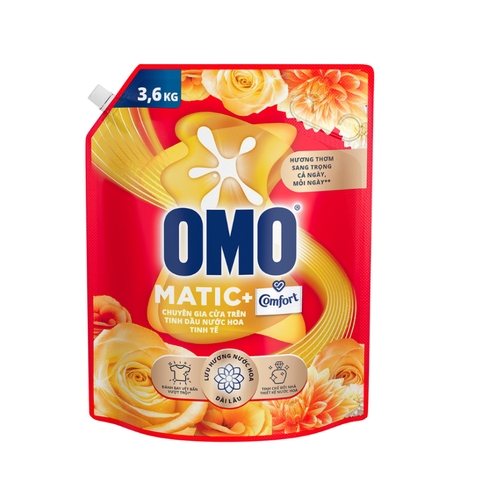 OMO Nước Giặt MG Cửa Trên Tinh Dầu N.Hoa Tinh Tế - Túi 3.6kg