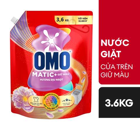 OMO nước giặt cửa trên giữ màu - túi 3,6kg