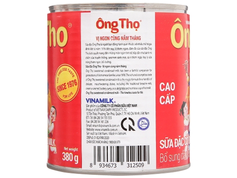 Sữa Ông Thọ Cao Cấp (Đỏ) – Hộp Thiếc 380g