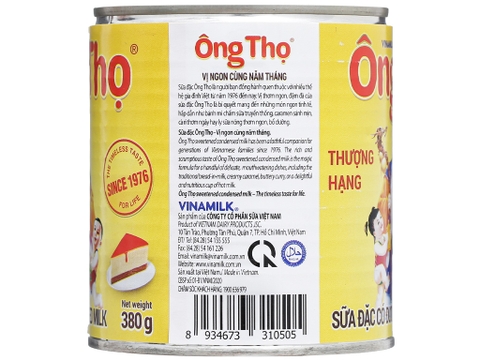 Sữa Đặc Có Đường Ông Thọ Trắng Lon 380g