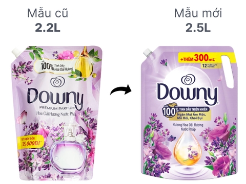 Downy nước xả vải Hương hoa oải hương - túi 2,5L