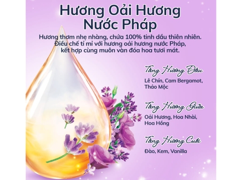 Downy nước xả vải Hương hoa oải hương - túi 2,5L