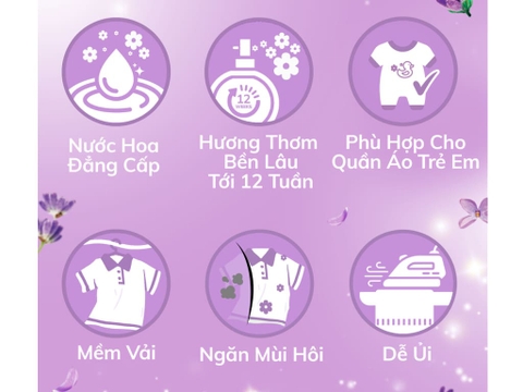 Downy nước xả vải Hương hoa oải hương - túi 2,5L
