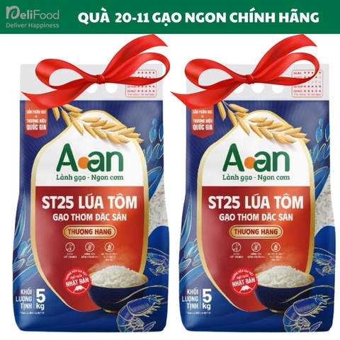 Gạo ST25 AAN Lúa Tôm - Bao 8 Túi 5Kg