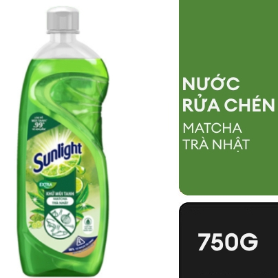 SUNLIGHT Nước rửa chén Trà Xanh - chai 750g