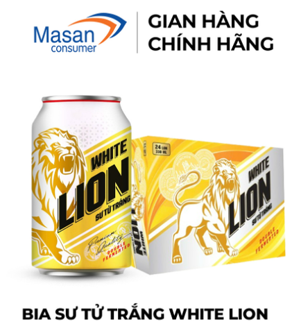 Bia sư tử trắng - Lon 330ml