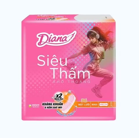 Băng vệ sinh Diana maxi không cánh - 8 miếng