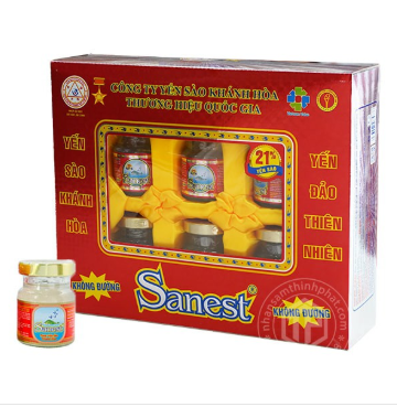 Yến sào Cao cấp Khánh Hòa (không đường) - Hộp 6 lọ