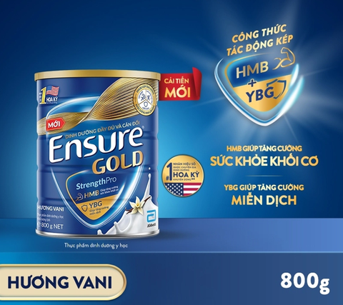 Sữa Ensure Gold Hương Vani - hộp 800g