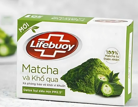 Lifebouy xà phòng tắm matcha khổ qua - bánh 90g