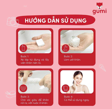 Gói 20 viên khăn mặt nén Gumi