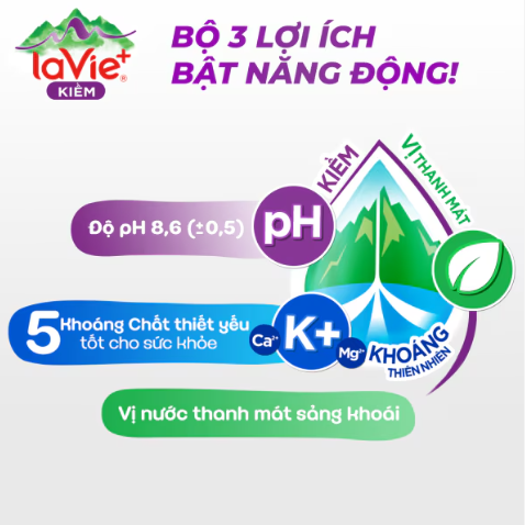 Nuớc Khoáng Lavie Kiềm- chai 500ml