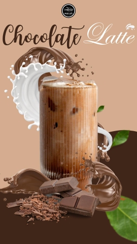 Thức uống Latte vị socola - chai 440ml