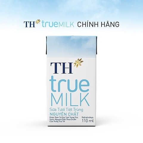 Sữa Tươi Tiệt Trùng TH Truemilk Nguyên Chất - Hộp 110ml