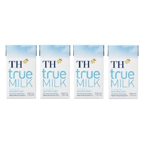 Sữa Tươi Tiệt Trùng TH Truemilk Nguyên Chất - Hộp 110ml