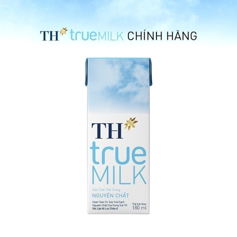 Sữa Tươi Tiệt Trùng TH Truemilk Nguyên Chất - Hộp 180ml