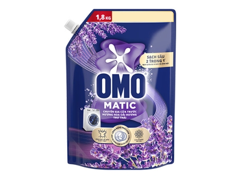 OMO Nước Giặt MG Cửa Trước Hương Hoa Oải Hương Thư Thái - Túi 1.8kg