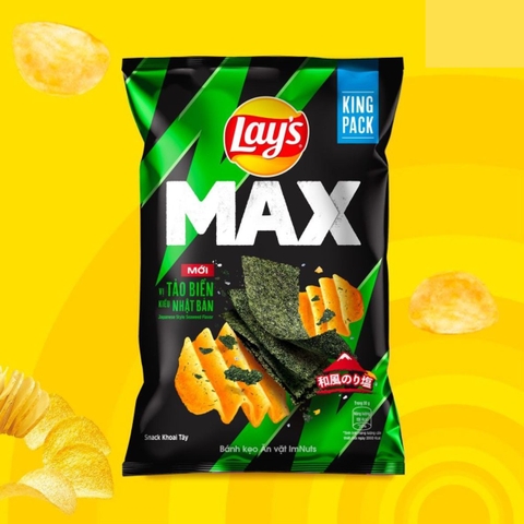 Bim bim Lay's MAX vị tảo biển kiểu Nhật Bản - Gói 42g